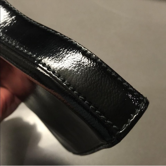 Alexander McQueen Glossy Black Clutch with Metallic Detail - Picture 8 of 8